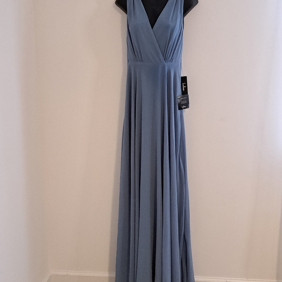 Lulu's Dance The Night Away Slaye Blue Backless Dress Misses Sizw Medium NWT - Picture 6 of 15